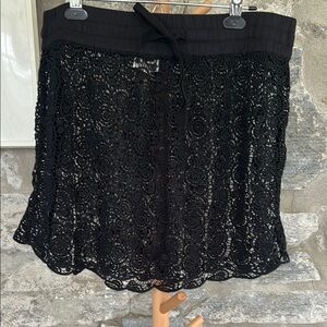 Lace skirt swim coverup